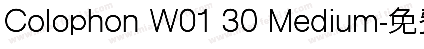 Colophon W01 30 Medium字体转换